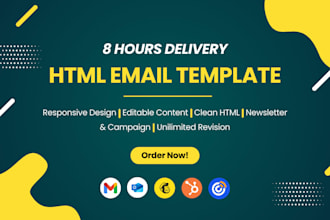 design a responsive HTML email template