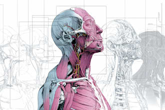 draw anatomy and medical vector illustration