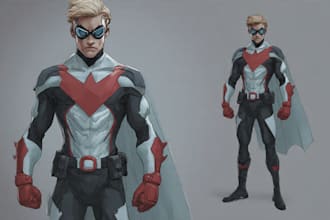 superhero character for comics