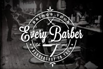 design custom barber, barbershop, spa and beauty salon logo