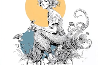 draw a unique hand drawn illustrations