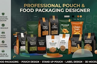 create pouch design, food packaging, stand up pouch, packaging design