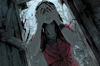 draw a horror illustration