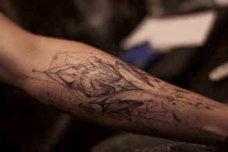 develop custom tattoo design, sketch