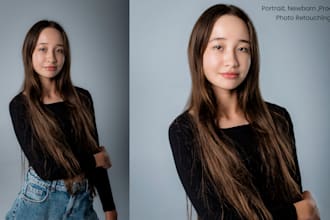 portrait, fashion and family photo retouching