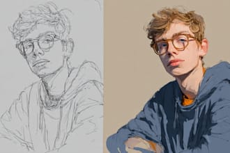 draw illustration style portrait