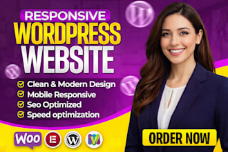 build responsive wordpress website design or blog website
