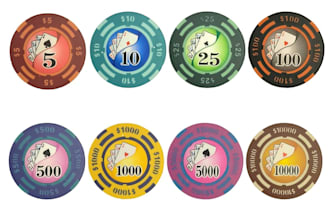 design elegant poker logo and poker chip design