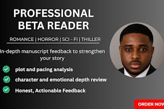 beta read your sci fi, romantasy and horror manuscript