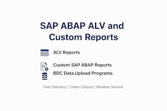create sap abap alv reports and custom reports