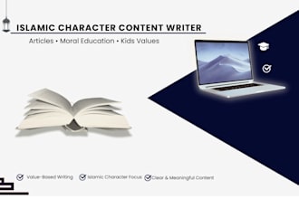 write islamic character building content for children