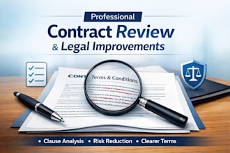 review your contract and suggest legal improvements