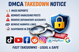 permanently remove mugshots articles  harassing copyright leaked content by dmca
