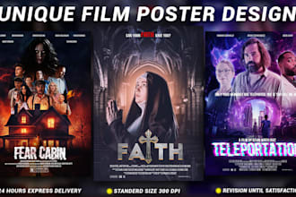design a unique film poster designs,movie posters for you