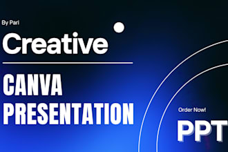 design professional canva presentation PPT for business, school or events