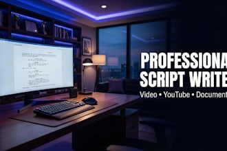 write high retention youtube video script for any niche