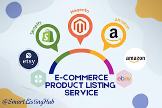 do professional shopify, amazon, etsy product listing, image editing