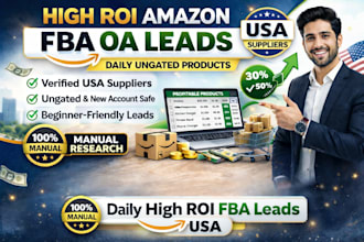 deliver high ROI ungated amazon fba oa leads for USA new sellers