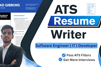 write an ats resume for software developers and IT jobs