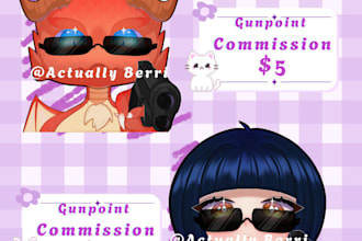 draw gunpoint commission for you