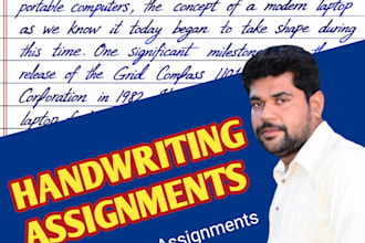 do professionally content hand writing assignments
