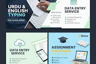 provide urdu  english typing data entry
