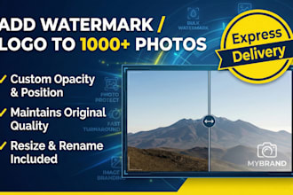 add watermark logo or add text image up to 1000 photos