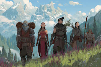 draw dnd character art, fantasy character illustration
