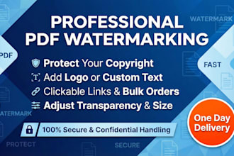 add watermark to your PDF file, using your logo or text