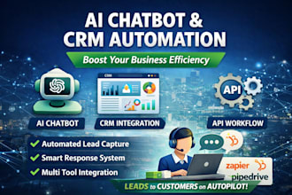build ai chatbot integrated with CRM automation