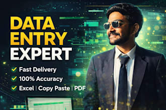do accurate and fast data entry, copy paste, web research