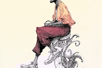 do a  unique hand drawn illustrations