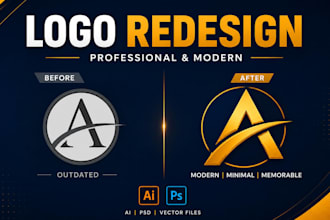 design, redesign, and convert raster to vector your logo professionally