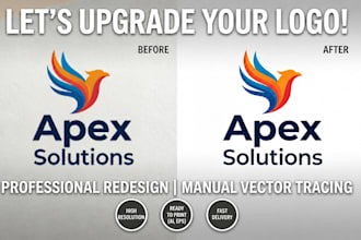 design, redesign, and convert raster to vector your logo professionally