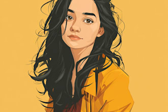 make a vector cartoon portrait illustration from your photo