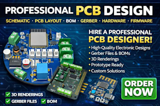 design professional pcb schematic and layout ready for manufacturing