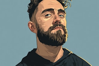 create a vector portrait art for you
