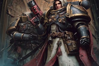 drawing a warhammer 40k art
