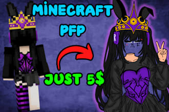draw your minecraft character, skin, pfp