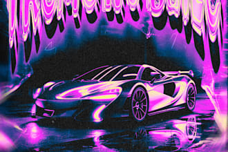 create a phonk, funk, drift cover art for spotify