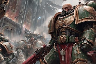 drawing a warhammer 40k character art