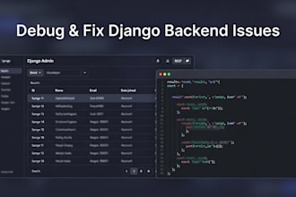 django bugs, rest API errors, and server issues