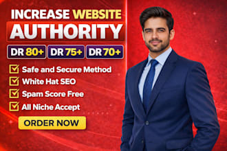 increase ahref domain rating dr 70 75 80 dofollow backlinks
