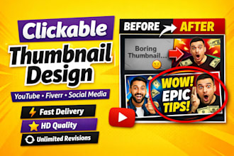 design clickable thumbnails for youtube and social media