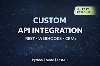 build custom API integration and webhook system