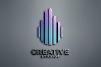 design a modern vertical lines logo for your brand