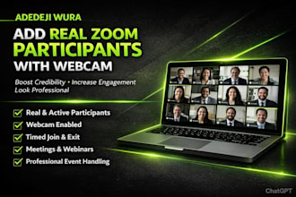 add zoom participant moderate webinar, webcam meeting