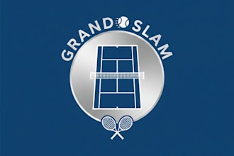 design a professional tennis court logo for your brand