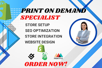 build shopify dropshipping store printful printify teelaunch