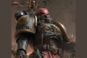 illustrate a warhammer 40k art